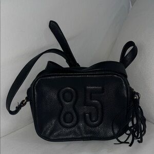 Black Leather Crossbody Bag